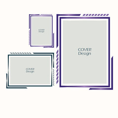 Abstract photo frame, vector modern style frame design