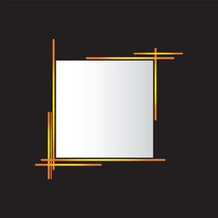 Abstract photo frame, vector modern style frame design