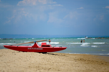 rowing boat on the beach