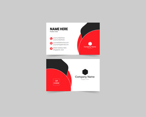 Modern Red and Black Business Card Template – Editable Corporate Design for Professional Branding