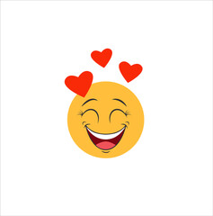 cute and happy Emoticon vector emoji