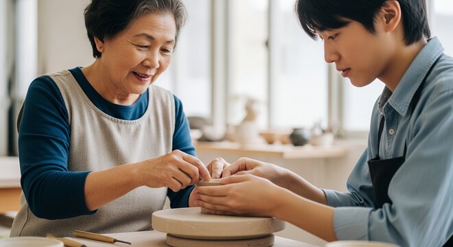 Generations Crafting Together: A Pottery Workshop