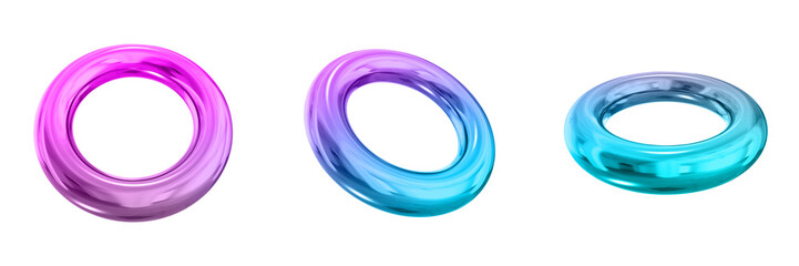 3D Chrome Metallic Abstract Shape Objects, 3d rendering steel gradient shape design element, futuristic, shiny design