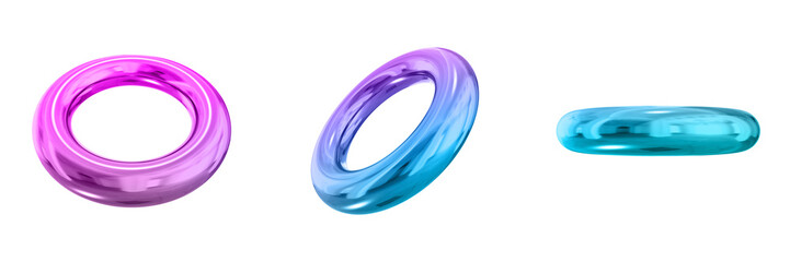 3D Chrome Metallic Abstract Shape Objects, 3d rendering steel gradient shape design element, futuristic, shiny design