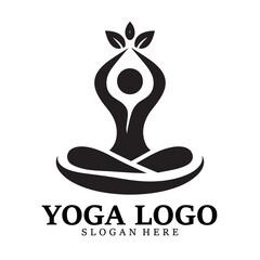 Abstract Yoga Pose Logo | Wellness Meditation Vector Design