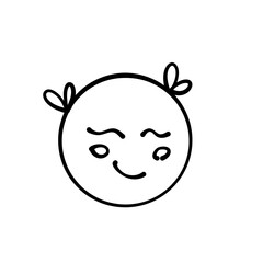 Hand drawn outline face 