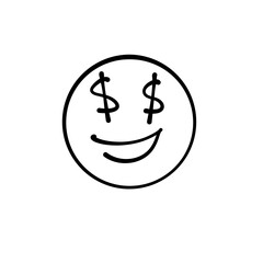 Hand drawn outline face 