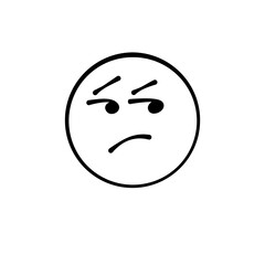 Fototapeta premium Hand drawn outline face 