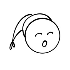 Hand drawn outline face 