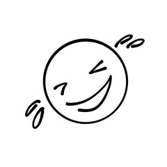 Hand drawn outline face