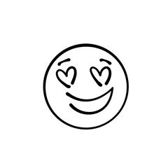 Hand drawn outline face 