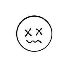 Hand drawn outline face 