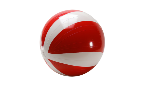 Red and White Yoga Ball Showcasing National Pride Through a Fitness Lens