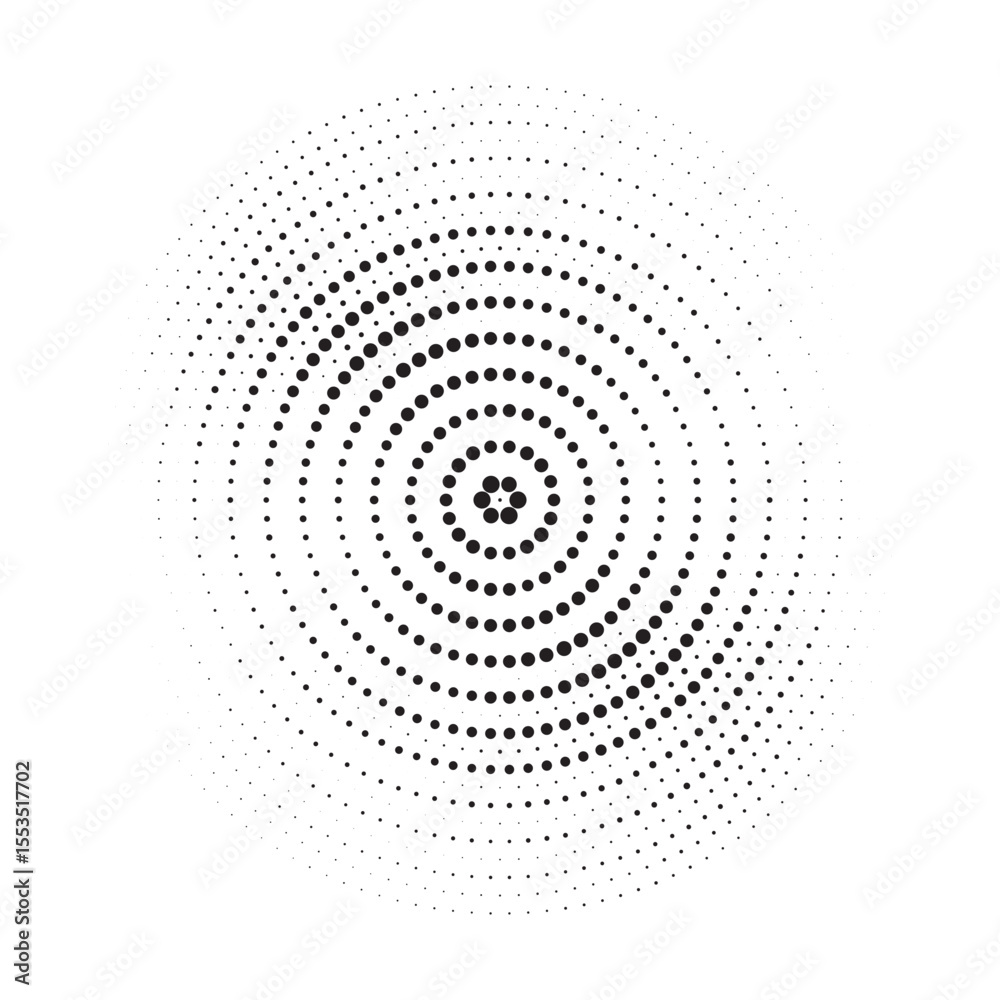 Poster Burst Halftone light effect. Glowing light burst. abstract grunge halftone dots background. Vector illustration.