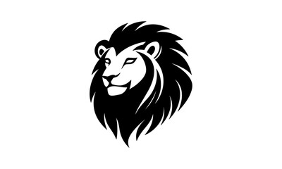 Vector silhouette of a lion. Lion's head logo.