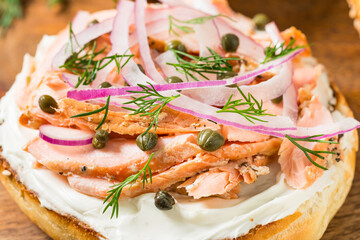 Healthy Homemade Salmon Lox Everything Bagel