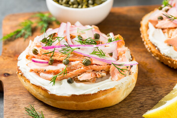 Healthy Homemade Salmon Lox Everything Bagel