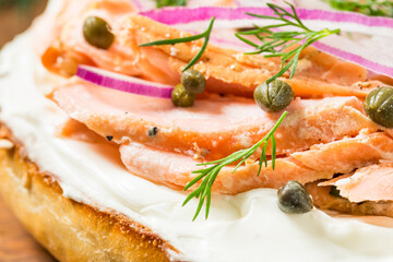 Healthy Homemade Salmon Lox Everything Bagel