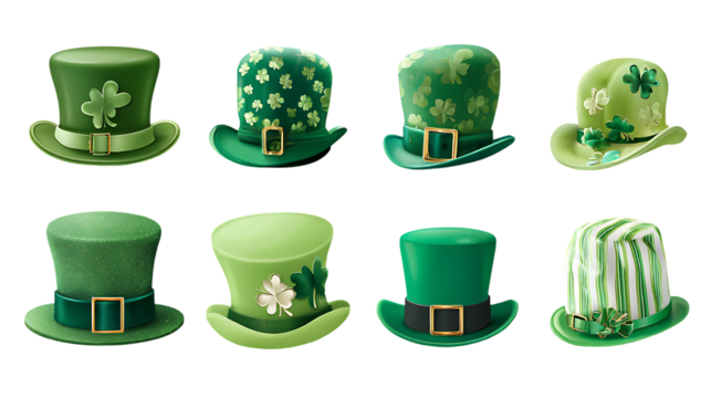 Collection of St. Patrick's Day hats.