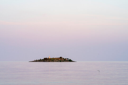 Leuchtturm Fogdens fyr im V&auml;nern bei &Aring;m&aring;l, Schweden