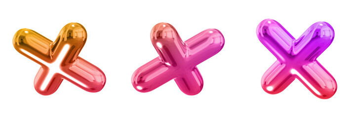 3D Abstract Shape Objects, 3d rendering metallic gradient shape design element, futuristic, shiny design
