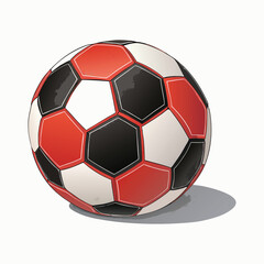 Fototapeta premium Illustration of soccer ball against white background