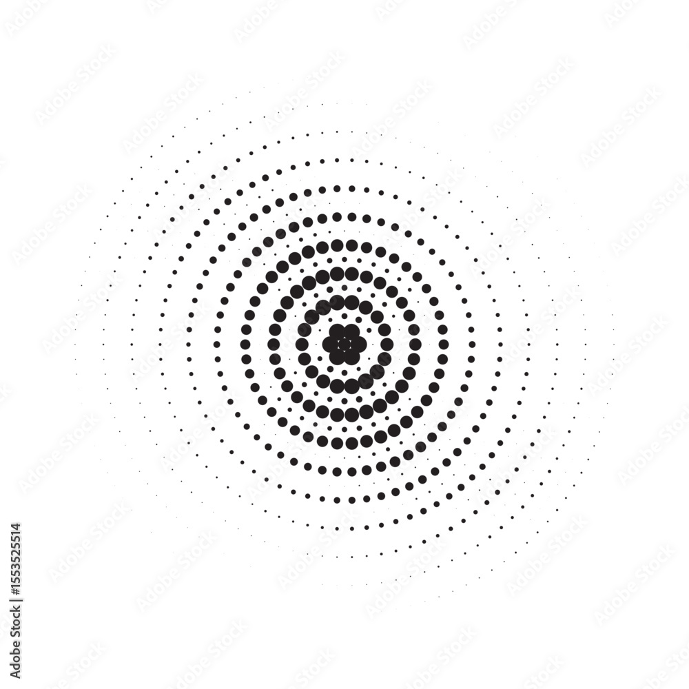Aufkleber Set Design elements symbol Editable halftone frame dot circle pattern on white background. Vector illustration eps 10 frame with black random dots. Round border Icon using halftone circle dots text