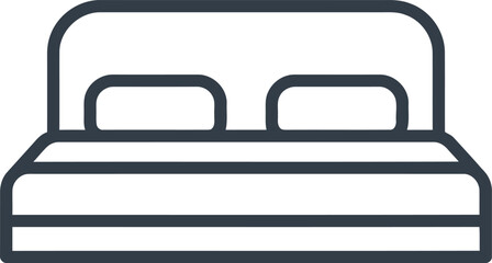 Cozy Double Bed Icon for Sleep & Accommodation Design