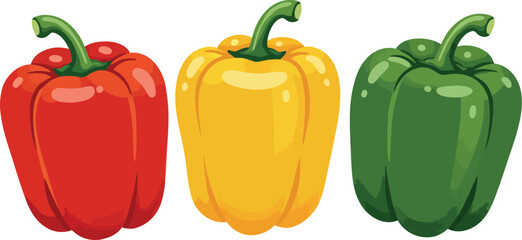 Colorful Bell Peppers Assortment - Fresh Healthy Vegetables

