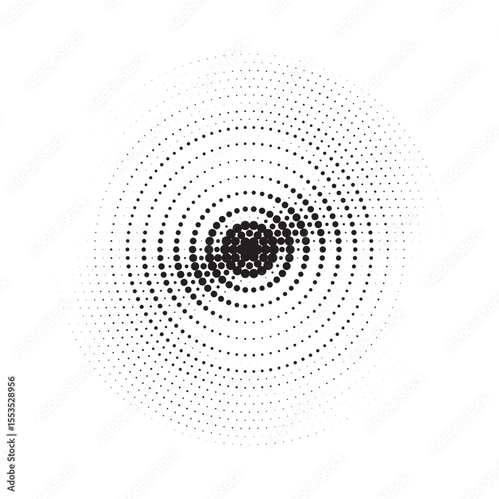 Poster Burst Halftone light effect. Glowing light burst. abstract grunge halftone dots background. Vector illustration.