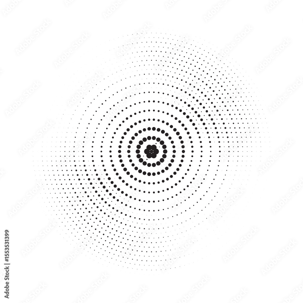 Poster Burst Halftone light effect. Glowing light burst. abstract grunge halftone dots background. Vector illustration.