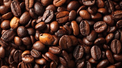 Fototapeta premium Roasted Coffee Beans Background.