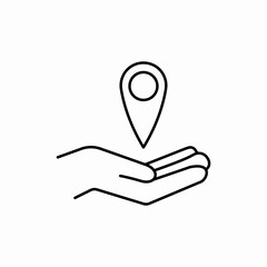  location pin hand icon vector sign