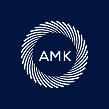 AMK Letter Initial Logo Design Template Vector Illustration