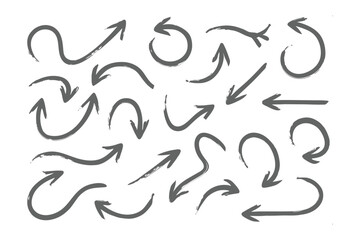 Arrow Collection: A collection of diverse, hand-drawn arrows showcasing various directions and shapes in a visually engaging composition.