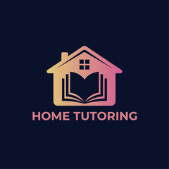 Fototapeta premium Home Tutoring Logo - Online Learning, Private Lessons