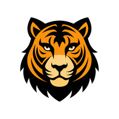 Tiger head silhouette vector illustration 