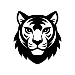 Tiger head silhouette vector illustration 