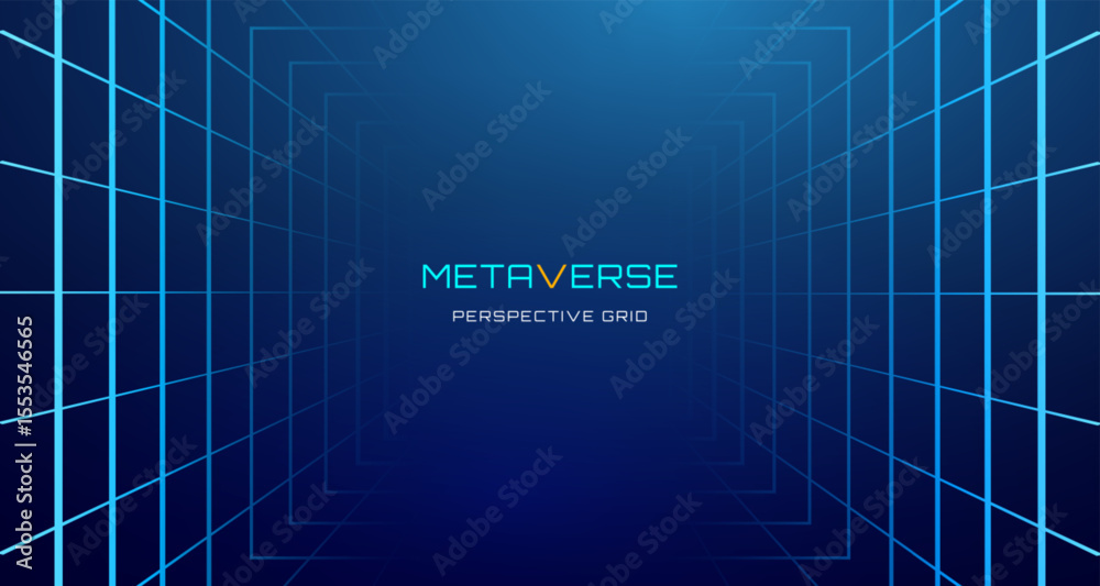 Poster background floor line grid with ai and technology. pattern with abstract square dot in futuristic sp