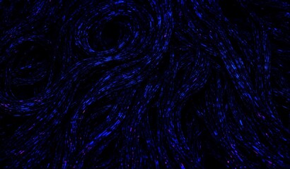Abstract Fiber Optic Texture: Interwoven Strands, Luminescence, Violet and Blue Hues