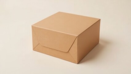 Fototapeta premium Sandwich box mockup in kraft paper with simple design 