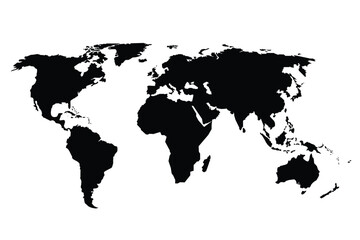 earth continent world map isolated silhouette Globe Design