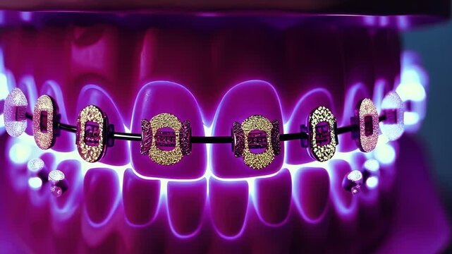 Braces dental, Teeth alignment, Orthodontic care. Dental health. Brackets improve smile aesthetics. Orthodontics corrects bite irregularities. Dental hygiene enhances overall wellness.
