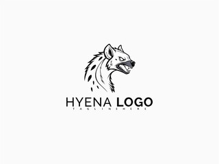 Fierce Snarling Hyena Vector Logo in Profile Format. Rugged Design Perfect for Adventure Patch Art, Wildlife Sticker Graphics, Business Branding Labels, and T-Shirt Merchandise.

