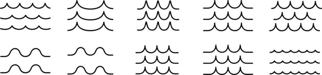 Wavy Line Patterns: Minimalist Black and White Geometric Design