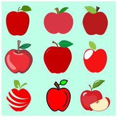 Fruit Apple Vector Set 10