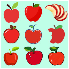 Fruit Apple Vector Set 8