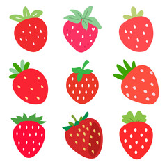 Fruit Strawberry Vector Set 12