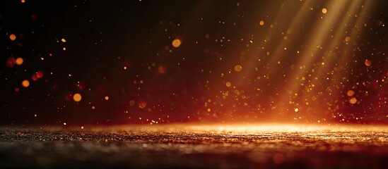 Abstract fiery spotlight on a textured surface