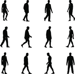 Silhouette of People Walking: Urban Lifestyle, Commuters, and Daily Motion